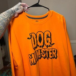 Vibrant Orange Dog Monster Sweatshirt